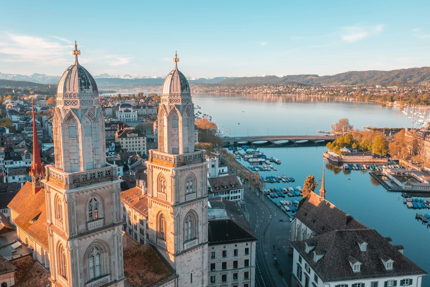 Morning light over Zurich