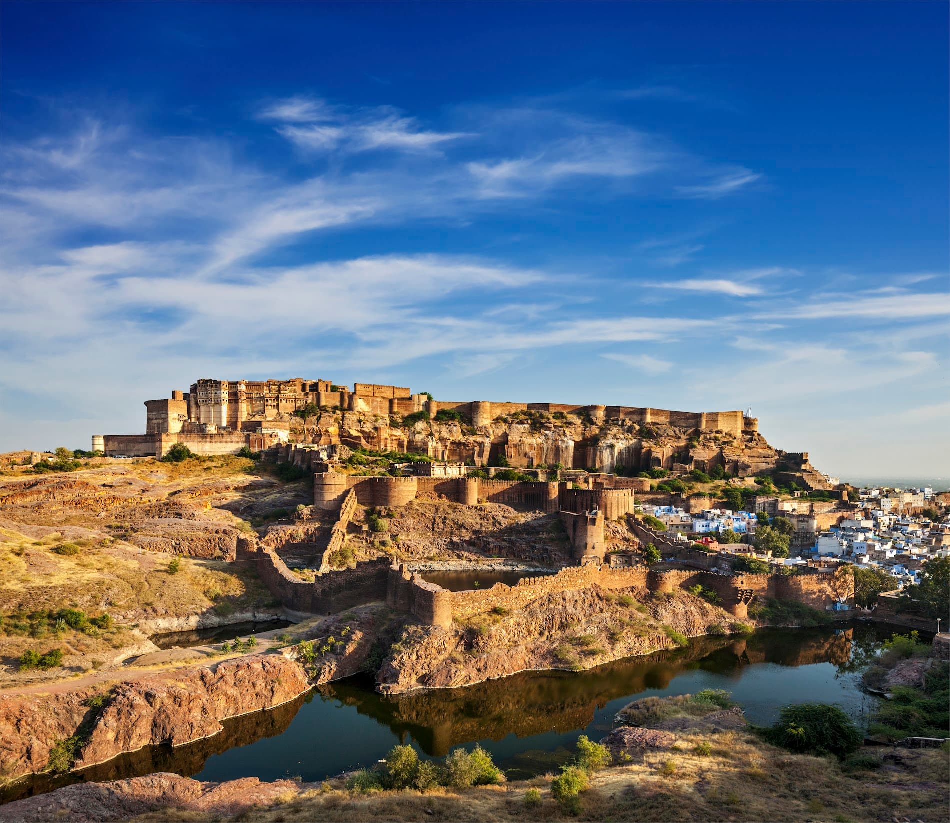 The historic Mehrangarh fort in Rajasthan, India